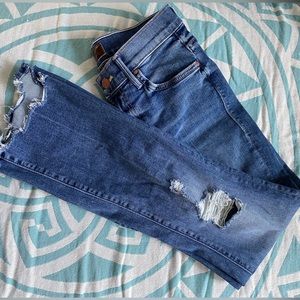 Mother Denim The Insider Crop Step Chew, Size 26, Dancing on Coals
